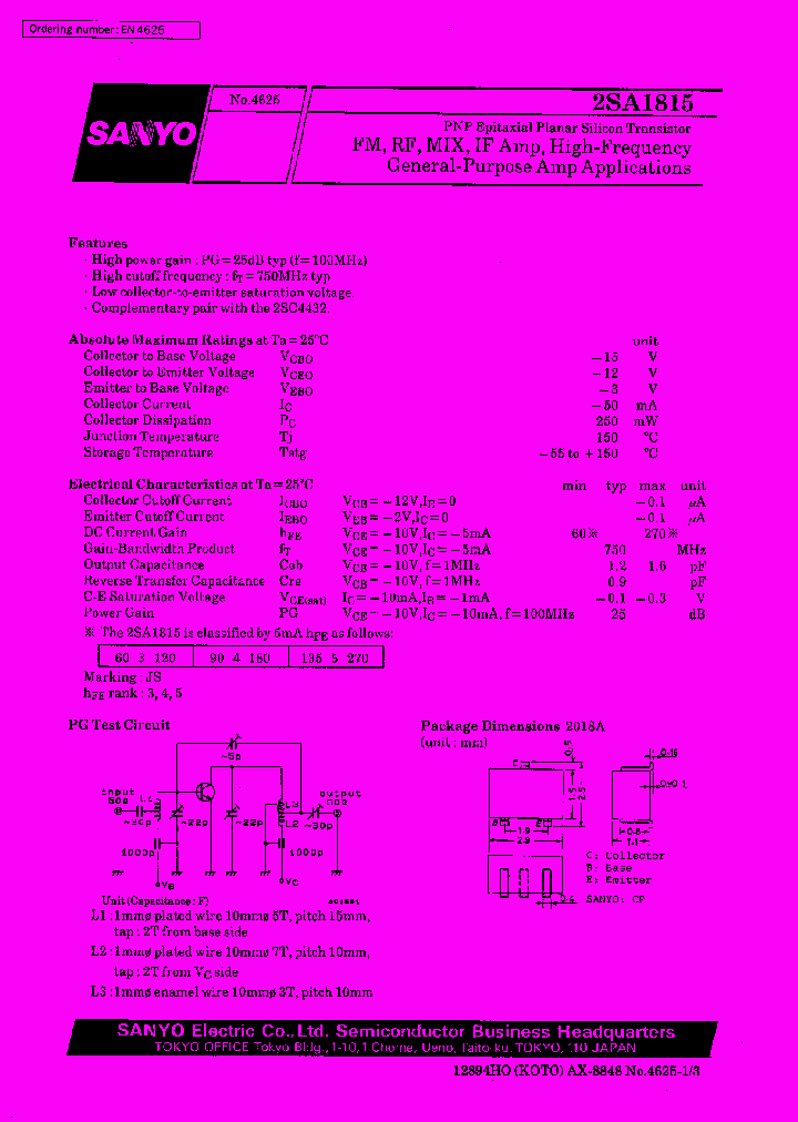 2SA1815_188316.PDF Datasheet