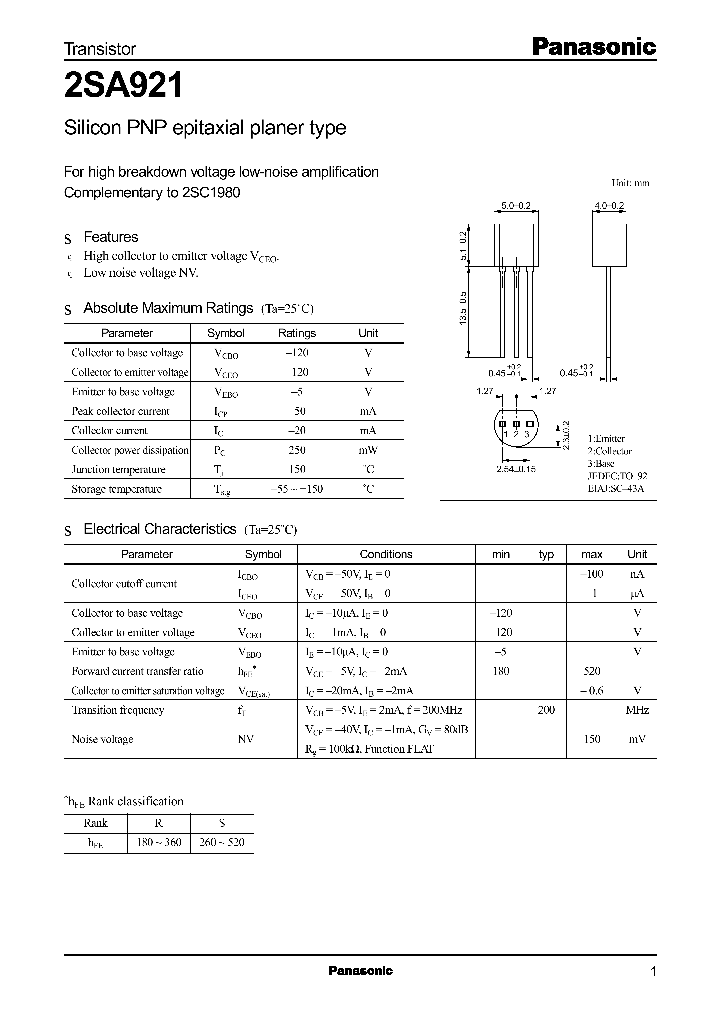 2SA921_6664.PDF Datasheet