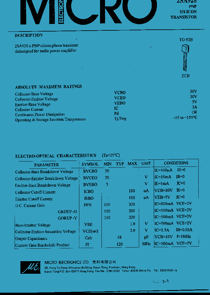 2SA928_6665.PDF Datasheet