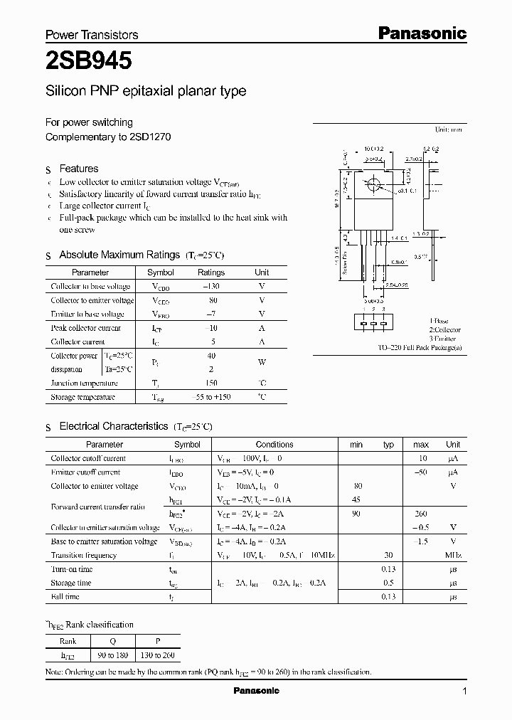 2SB945_7025.PDF Datasheet