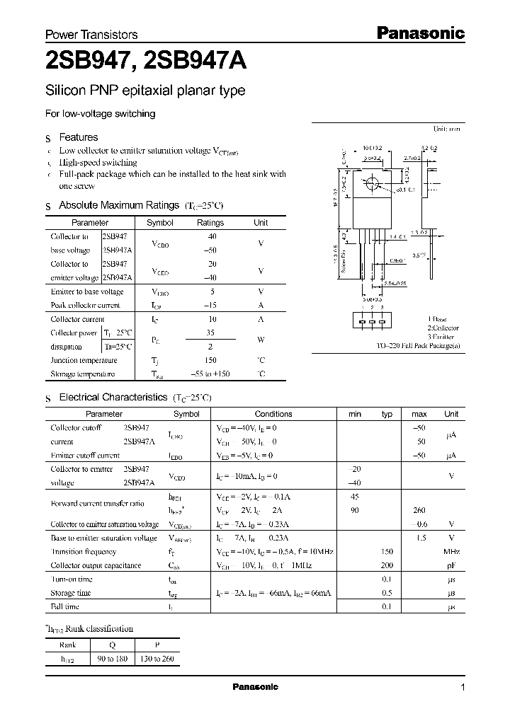 2SB947_7027.PDF Datasheet