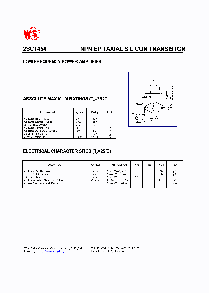 2SC1454_42869.PDF Datasheet