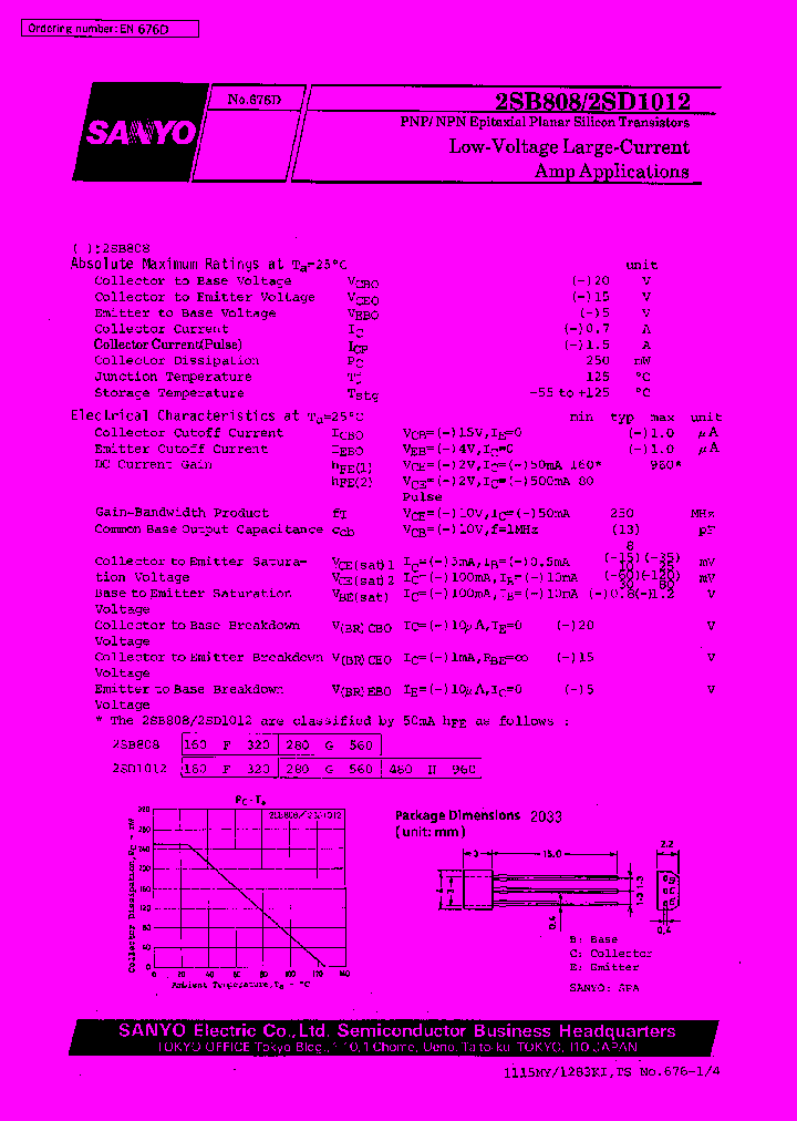 2SB808_6940.PDF Datasheet