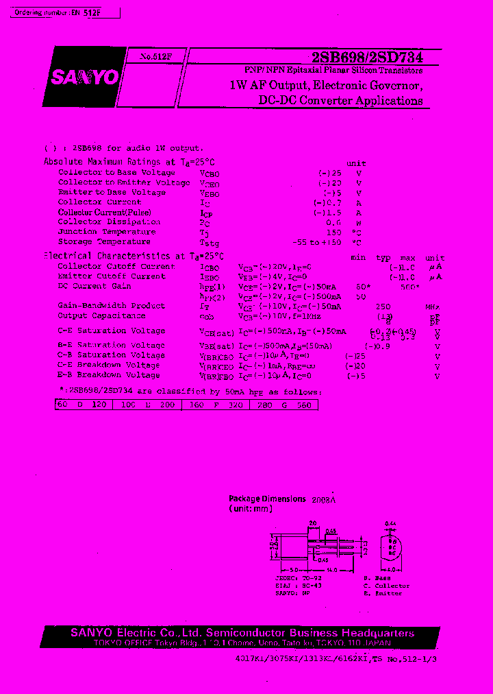 2SB698_6861.PDF Datasheet