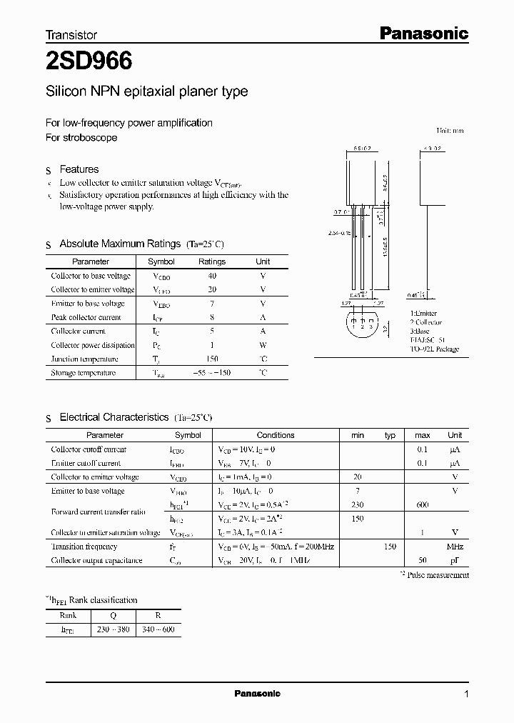 2SD966_7474.PDF Datasheet