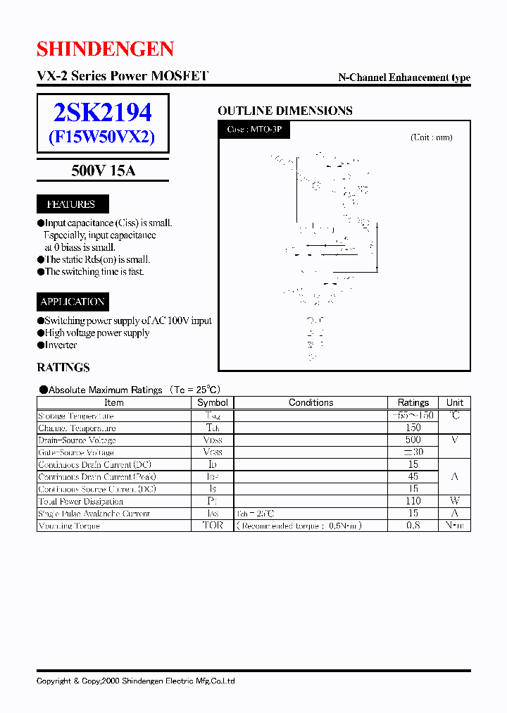 2SK2194_196384.PDF Datasheet