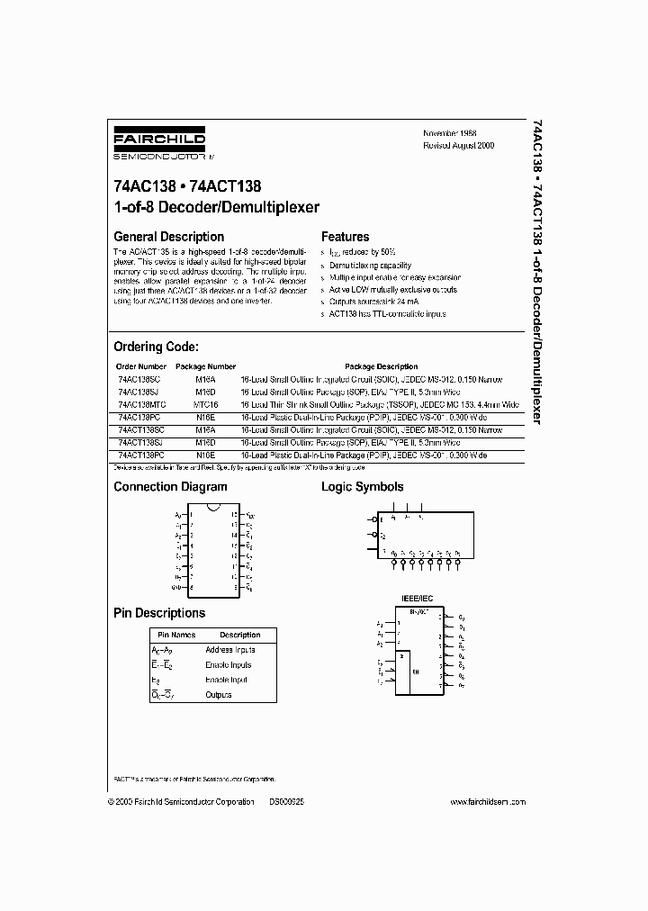 74AC138MTC_96227.PDF Datasheet