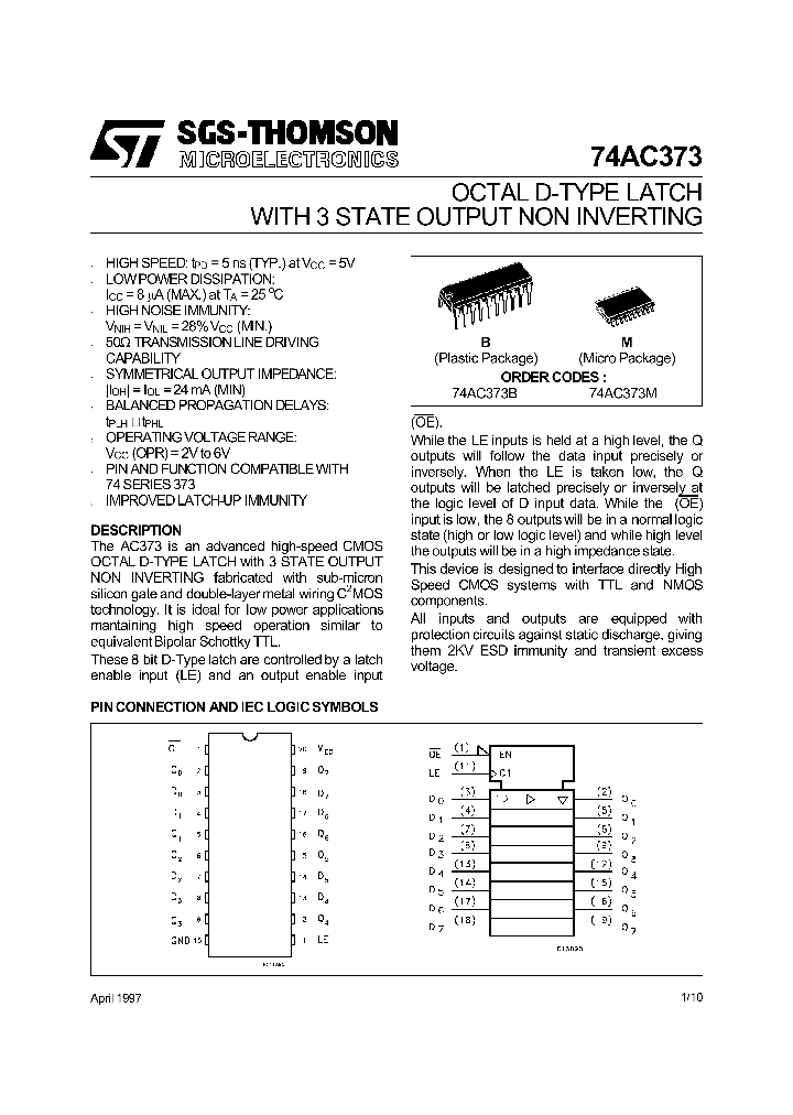 74AC373_168724.PDF Datasheet