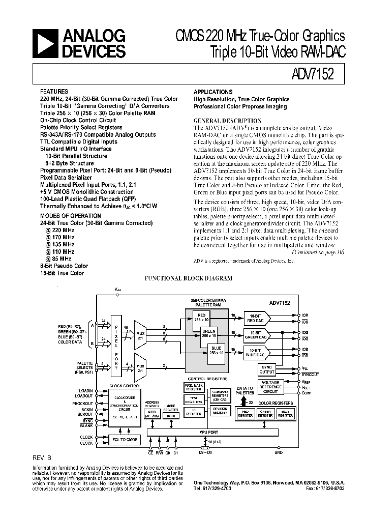 ADV7152_151973.PDF Datasheet