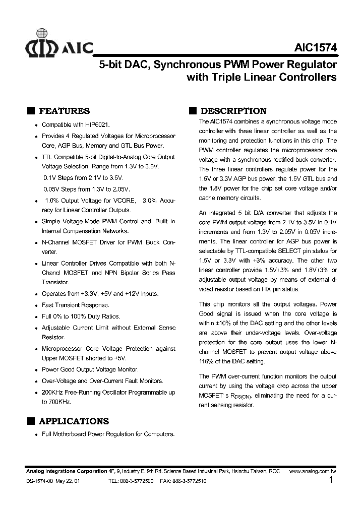 AIC1574_127326.PDF Datasheet