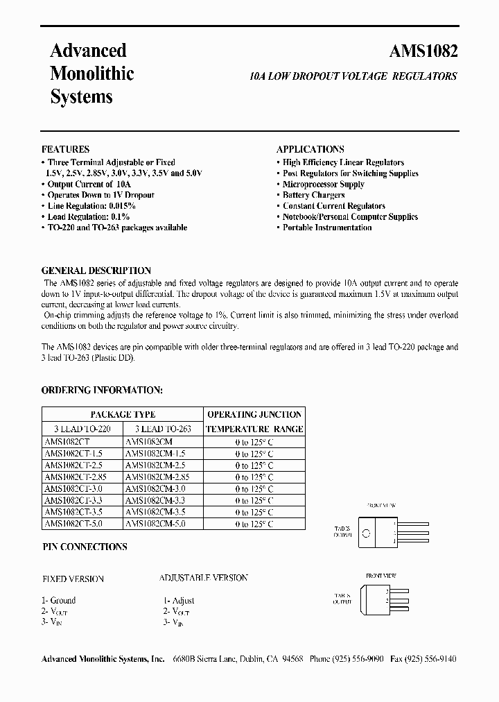 AMS1082_107158.PDF Datasheet