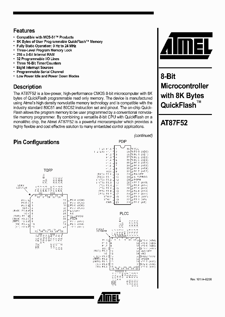 AT87F52_106796.PDF Datasheet