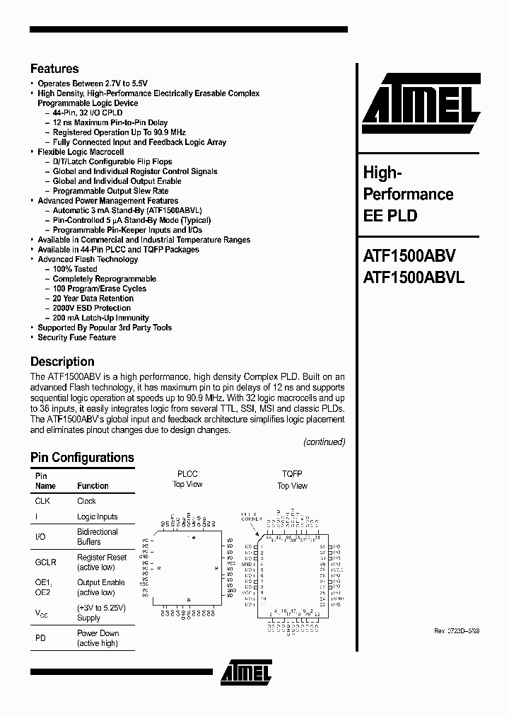 ATF1500ABV_95721.PDF Datasheet