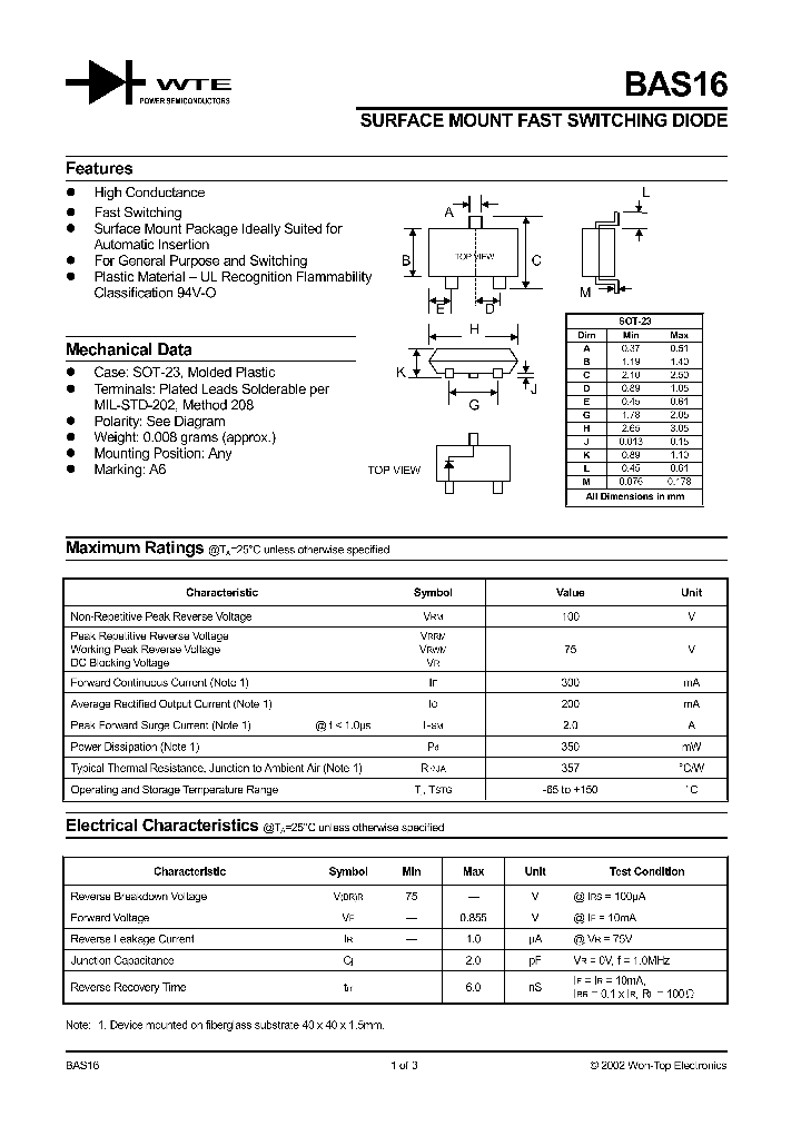 BAS16-T1_132775.PDF Datasheet