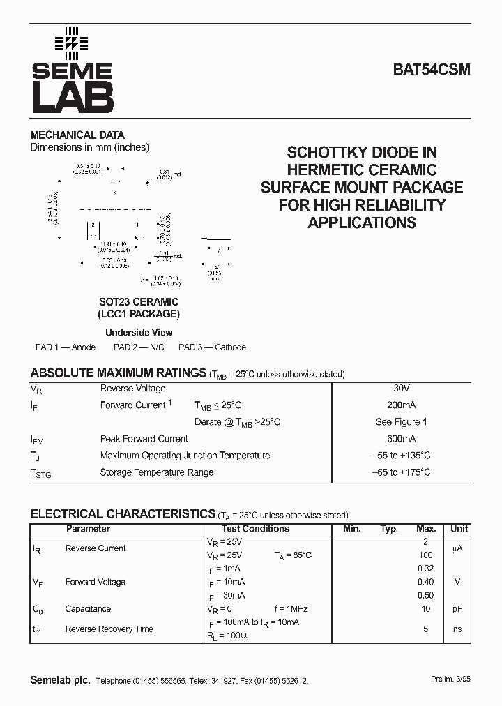 BAT54CSM_3534.PDF Datasheet
