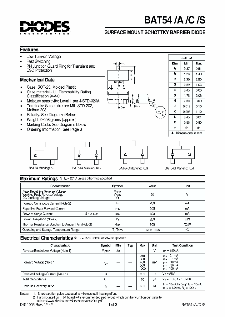 BAT54C-7_3530.PDF Datasheet