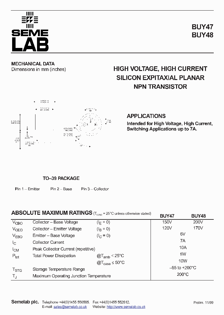 BUY47_194003.PDF Datasheet