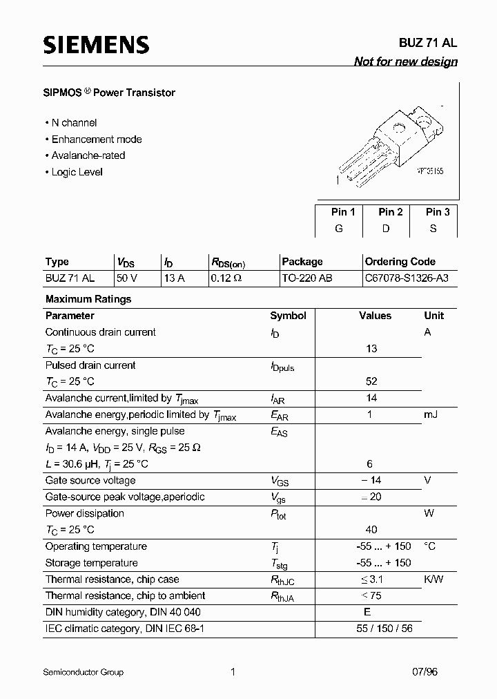 BUZ71AL_45270.PDF Datasheet