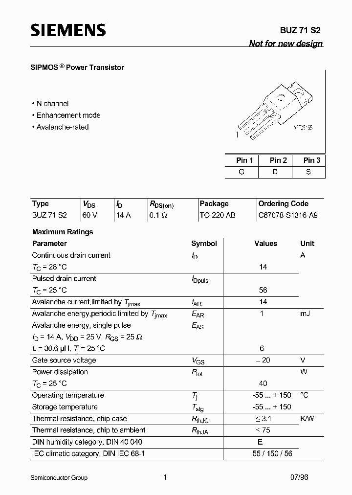 BUZ71S2_45272.PDF Datasheet