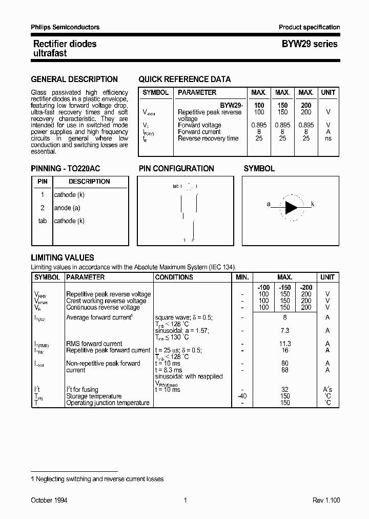 BYW29-100_114287.PDF Datasheet