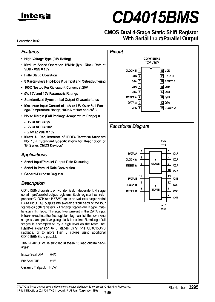 CD4015BMS_119798.PDF Datasheet