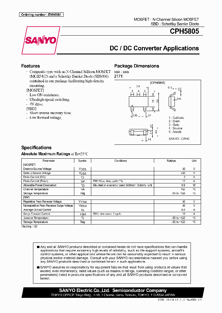 CPH5805_172169.PDF Datasheet