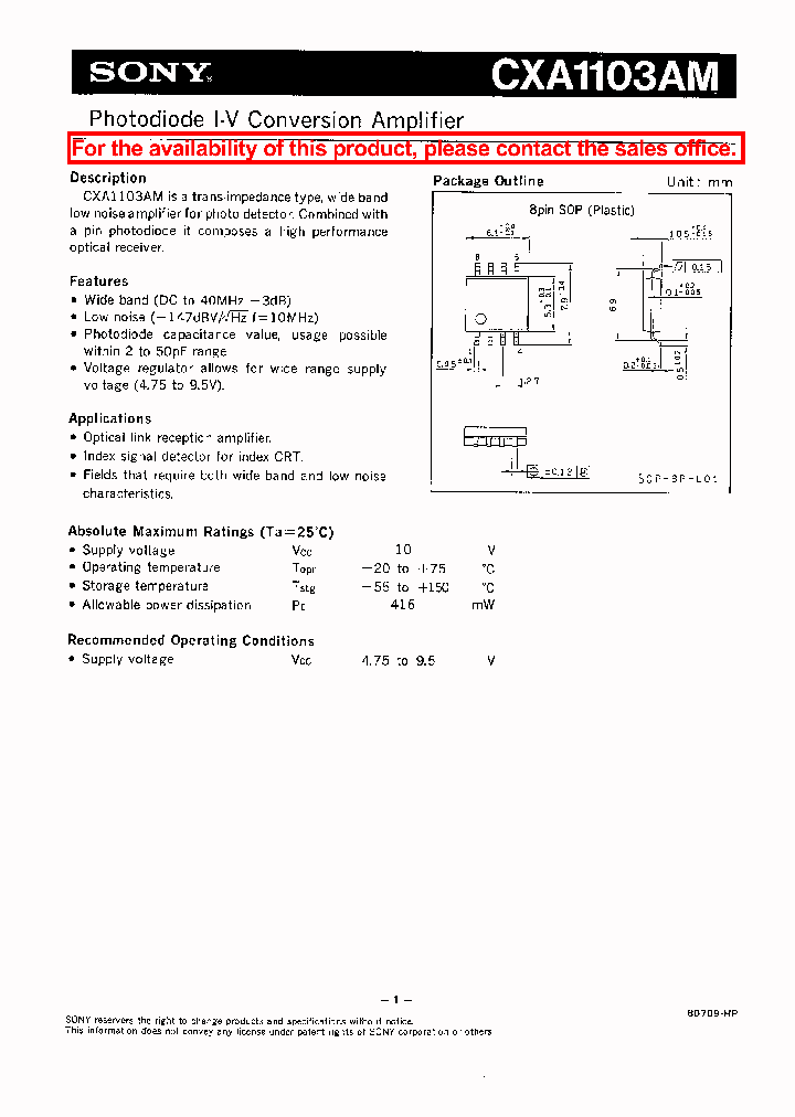 CXA1103_125288.PDF Datasheet