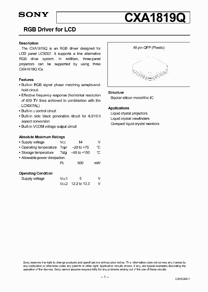 CXA1819_126683.PDF Datasheet