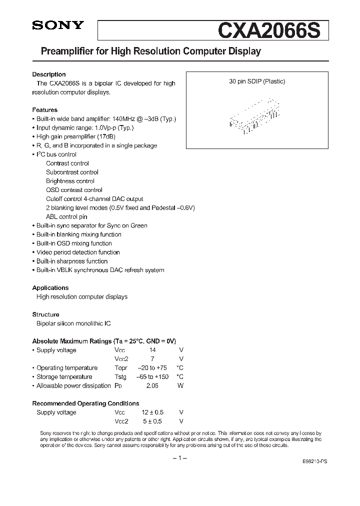CXA2066_182312.PDF Datasheet