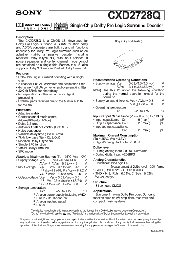 CXD2728Q_170367.PDF Datasheet