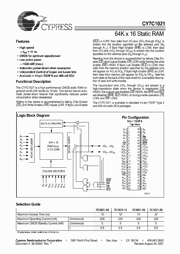 CY7C1021_11172.PDF Datasheet