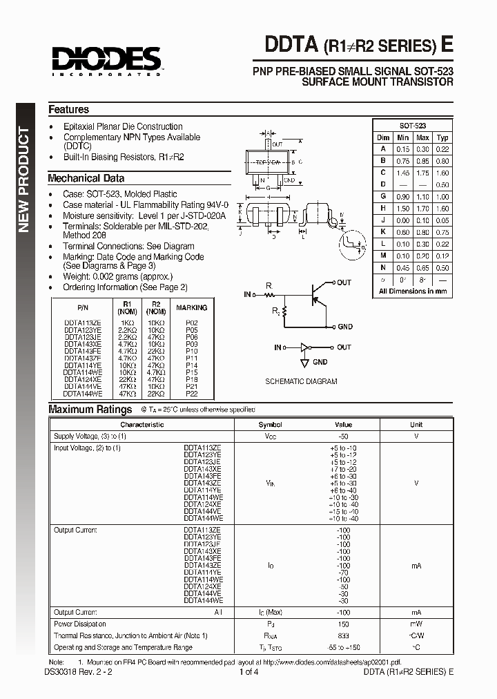 DDTA113ZE_72641.PDF Datasheet