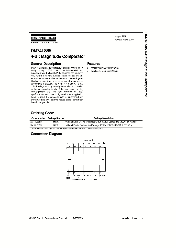 DM74LS85_195176.PDF Datasheet