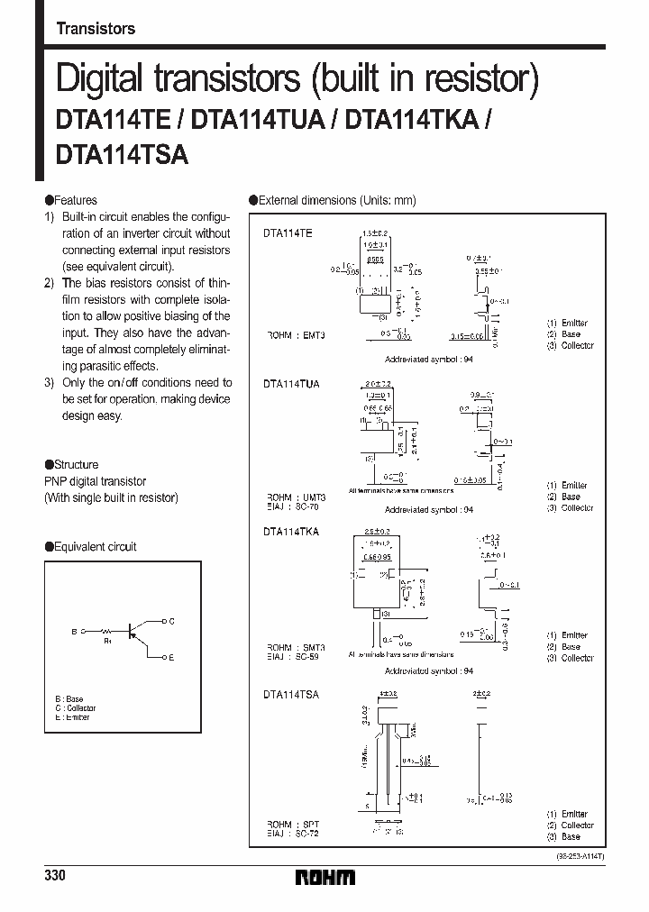 DTA114TE_72710.PDF Datasheet
