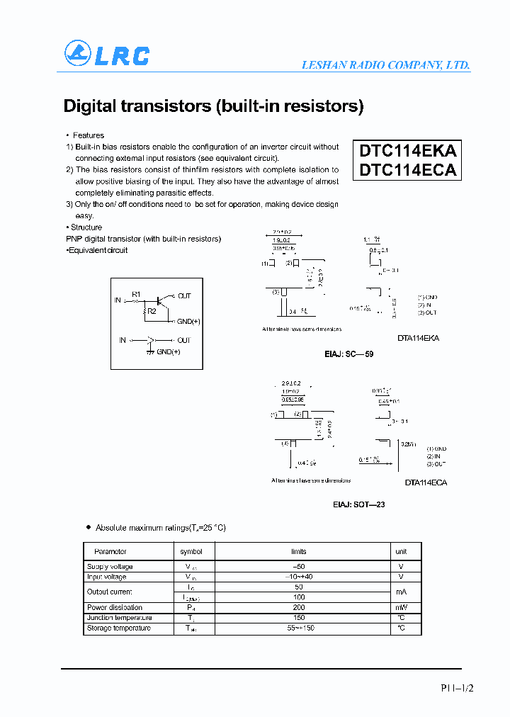 DTC114_24642.PDF Datasheet