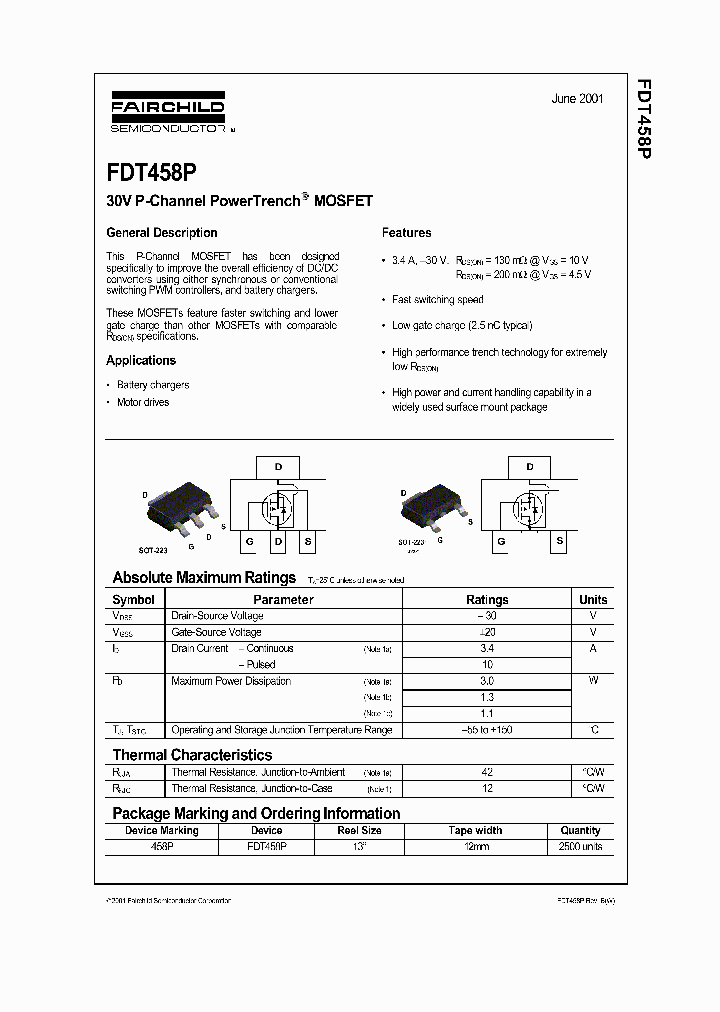 FDT458P_72992.PDF Datasheet