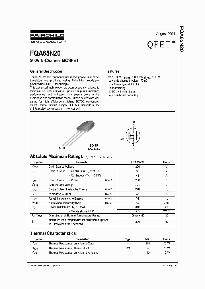 FQA65N20_38784.PDF Datasheet