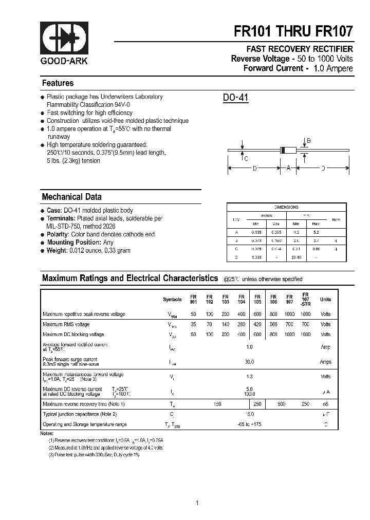 FR107-STR_78275.PDF Datasheet