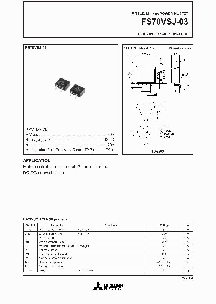 FS70VSJ-03_163200.PDF Datasheet