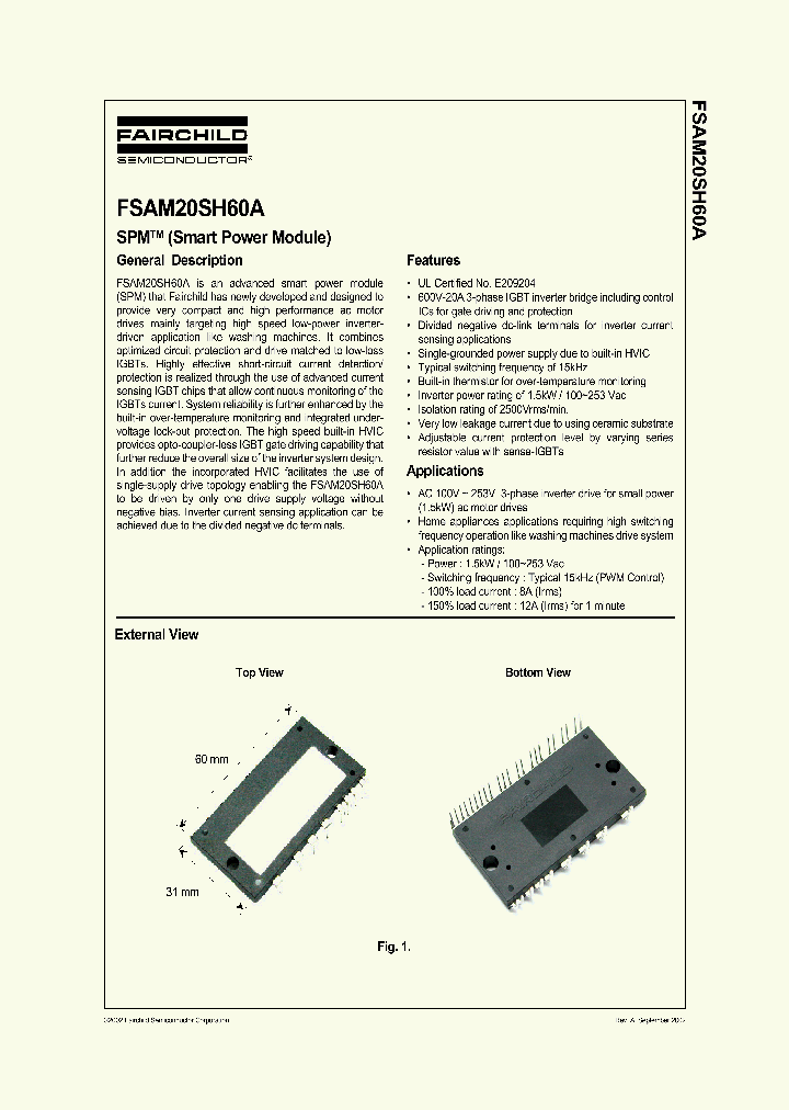 FSAM20SH60A_39301.PDF Datasheet