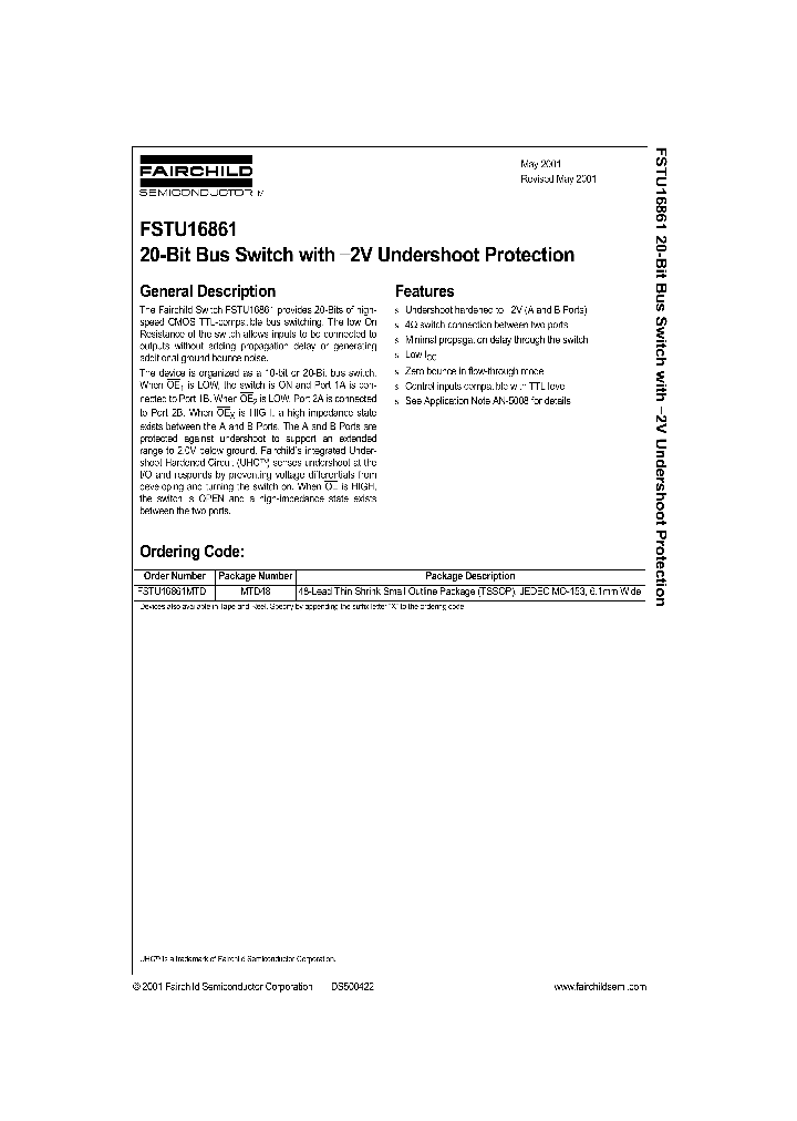 FSTU16861_160512.PDF Datasheet