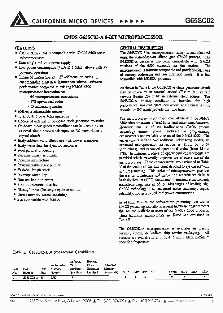 G65SC02_122009.PDF Datasheet
