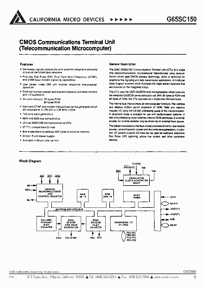 G65SC150_138692.PDF Datasheet
