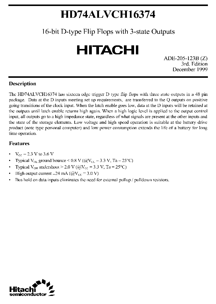 HD74ALVCH16374_25085.PDF Datasheet