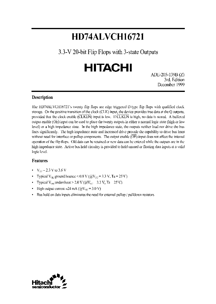 HD74ALVCH16721_25089.PDF Datasheet