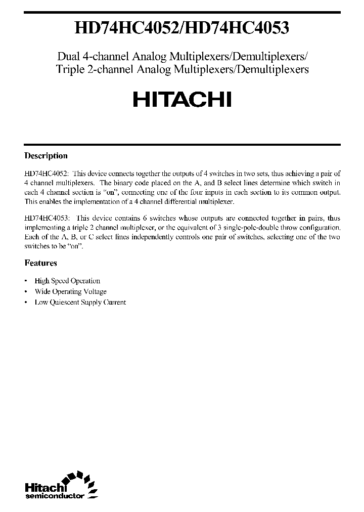 HD74HC4052_85326.PDF Datasheet