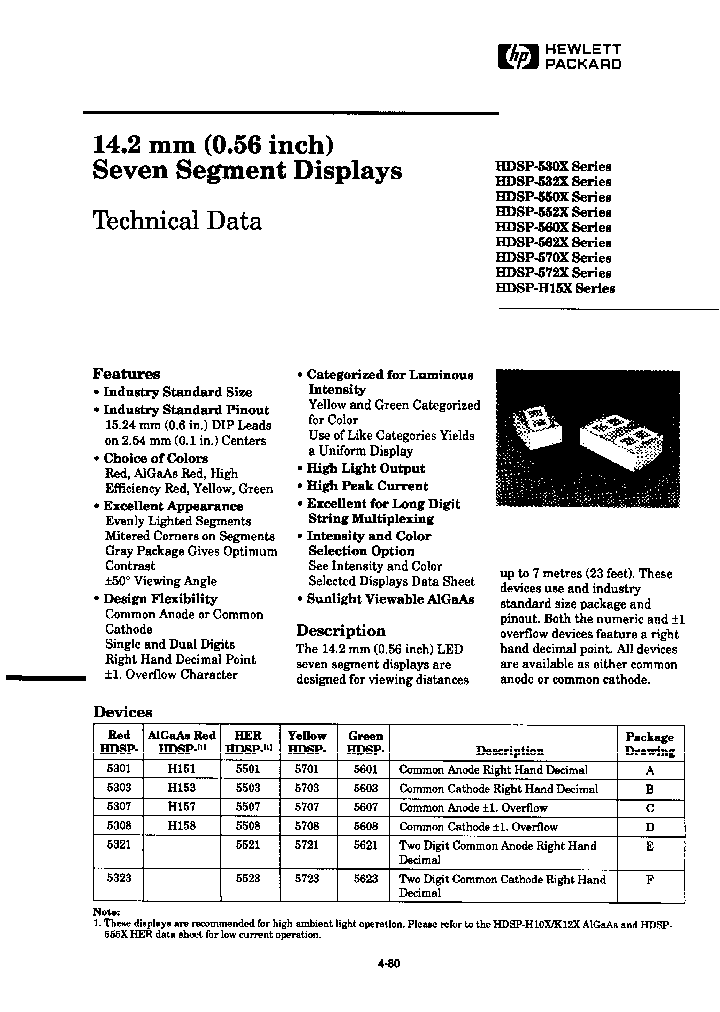 HDSP5301_36093.PDF Datasheet