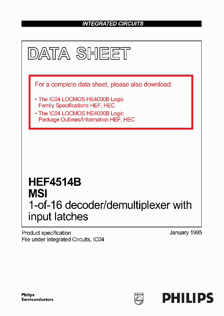 HEF4514B_151322.PDF Datasheet