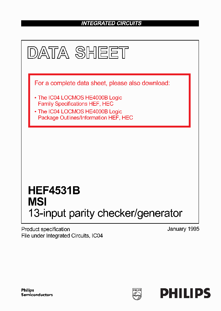 HEF4531_138295.PDF Datasheet