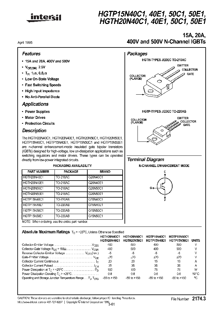 HGTP15N40C1_64788.PDF Datasheet